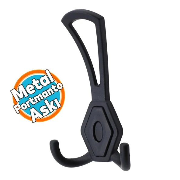 5 ADET Askı Dolap Askılık Askılığı Banyo Mutfak Askısı Duvar Kapı Arkası Elbise Vestiyer Siyah - Resim 6