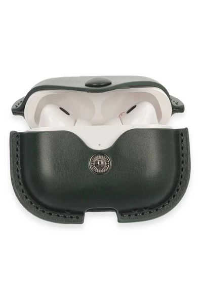 Litae Trend BFS Airpods Pro 2 (2.nesil) Çanta Deri Kılıf - Haki Yeşil - 3