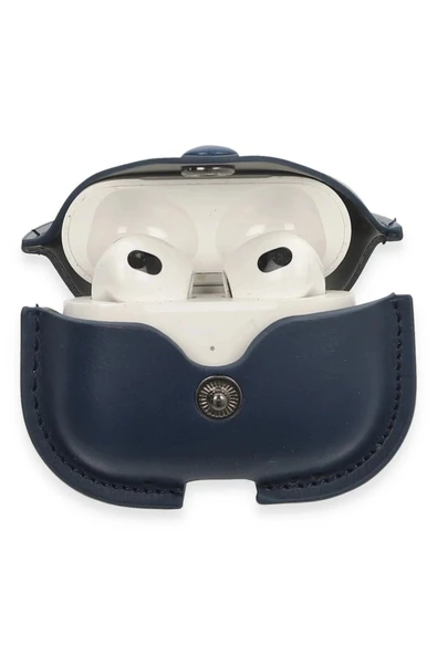 Litae Trend BFS Airpods 3 (3.nesil) Çanta Deri Kılıf - Lacivert - 3