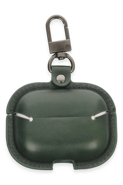 Litae Trend BFS Airpods Pro 2 (2.nesil) Çanta Deri Kılıf - Haki Yeşil - 2