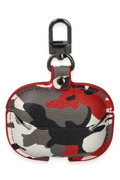 Litae Trend BFS Airpods Pro 2 (2.nesil) Çanta Kamuflaj Deri Kılıf - Kırmızı - 2