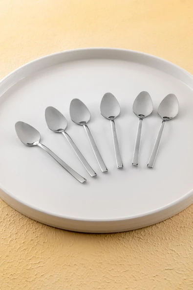 Acar Karat Moon 6 lı Çelik Çay Kaşık Takımı ürün görseli