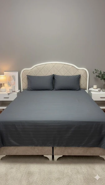 %100 PAMUK SATEN LASTİKLİ ÇARŞAF SETİ