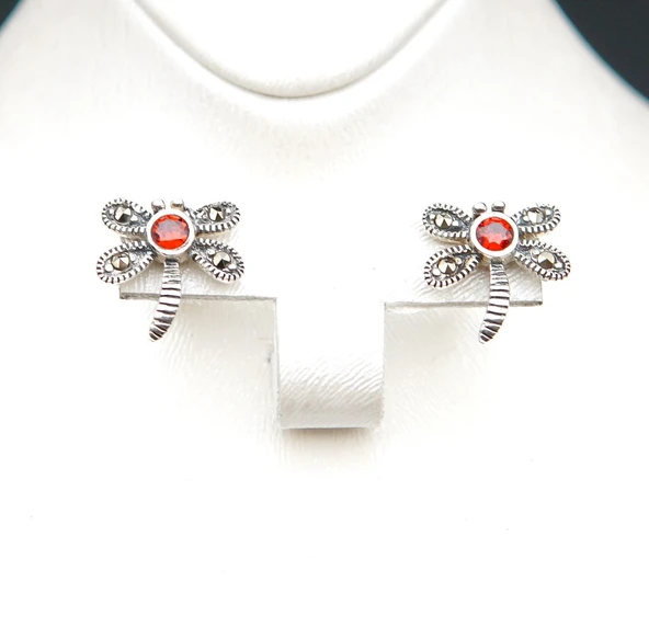 925 Ayar Gümüş Çocuk Küpesi skü00031 - Resim 3