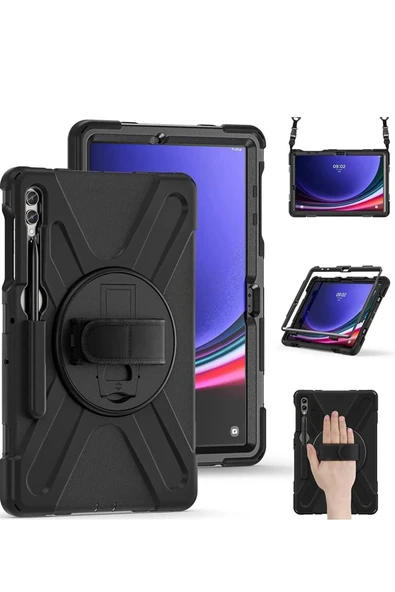 Litae Trend BFS Samsung Galaxy X610 Tab S9 FE Plus 12.4 Kılıf Amazing Tablet Kapak - Siyah ürün görseli