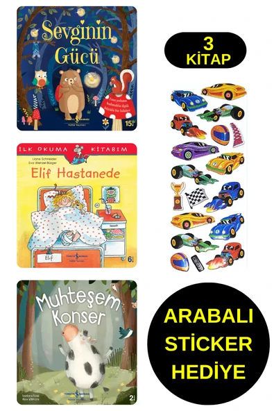 ARABALI STİCKER HEDİYELİ - OKUL ÖNCESİ RESİMLİ KİTAPLAR MASAL - SEVGİNİN GÜCÜ - MUHTEŞEM KONSER ürün görseli