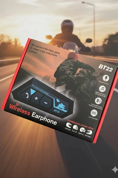 Blackbird BT-22 Motosiklet Kask Bluetooth Kulaklık & Intercom Seti | Kablosuz Müzik Su Geçirmez