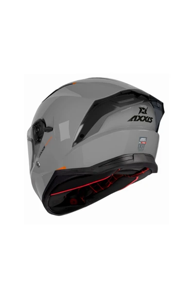 Panther SV Solid A12 Gloss Gray Güneş Vizörlü Full Face Motosiklet Kaskı - Resim 2