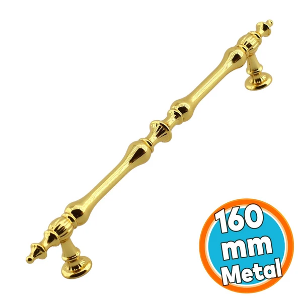 Mobilya Mutfak Dolabı Çekmece Dolap Kulpları Kapak Kulpu Kulbu Gold 160 mm Metal Kulp ürün görseli
