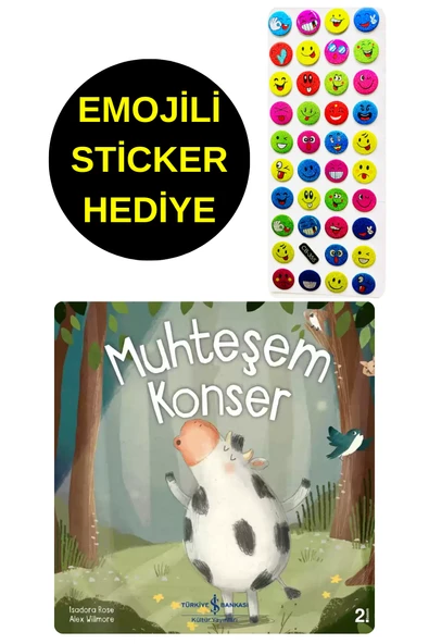EMOJİLİ  STİCKER HEDİYE  - OKUL ÖNCESİ RESİMLİ KİTAPLAR  - MUHTEŞEM KONSER ürün görseli