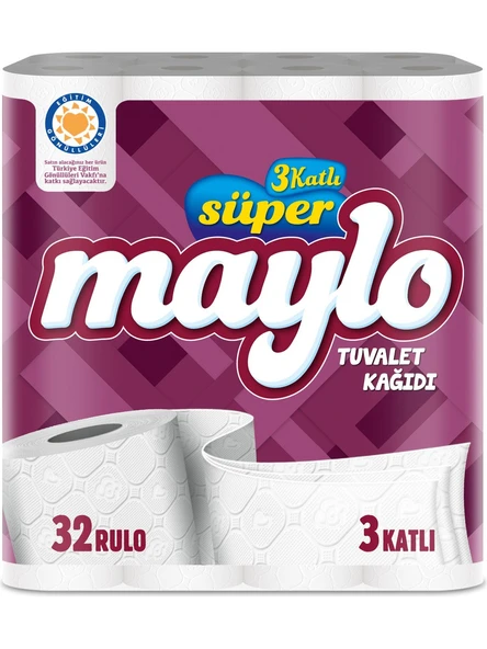 Maylo 3 Katlı 32 Rulo Tuvalet Kağıdı ürün görseli