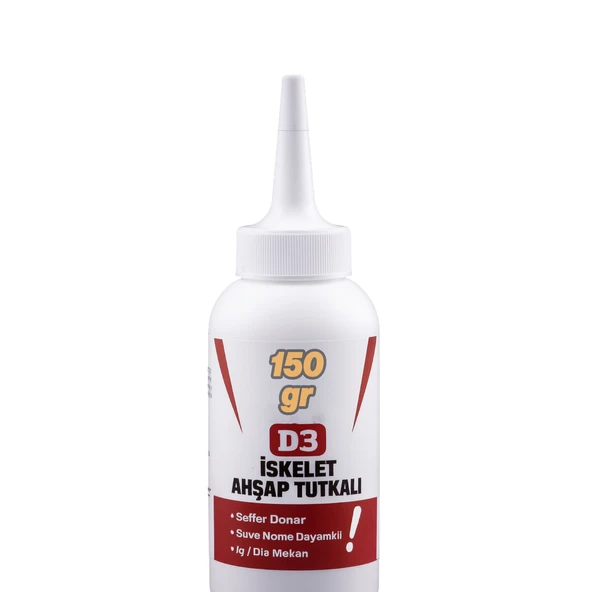 İskelet Ahşap Tutkalı Hazır 150 gram Şeffaf D3 Tahta Mdf Sunta Kumaş Kağıt DIY Uygulama Yapıştırıcı - Resim 2