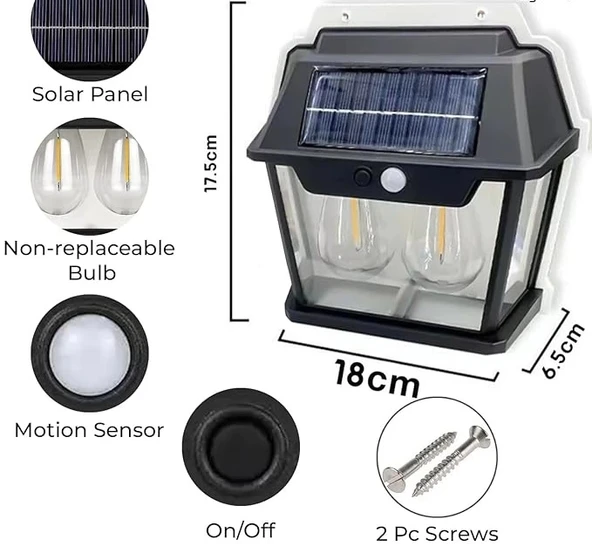 Solar Outdoor Lamba - Resim 4