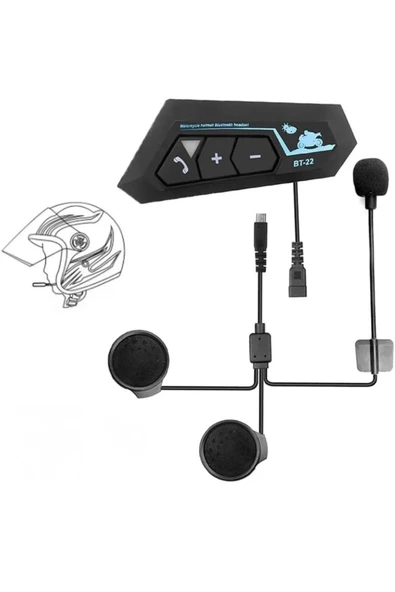 Blackbird BT-22 Motosiklet Kask Bluetooth Kulaklık & Intercom Seti | Kablosuz Müzik Su Geçirmez - 2