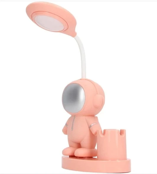 LED Astronot Masa Lambası Ve Kalemlik - Resim 3