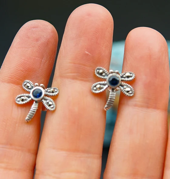 925 Ayar Gümüş Çocuk Küpesi skü00030 - Resim 2