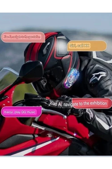 Helmet Graffiti Motor Kask Kulaklık Rgb Modlu Su Geçirmez 6.0 Bluetooth Intercom Yenı Model - Resim 4