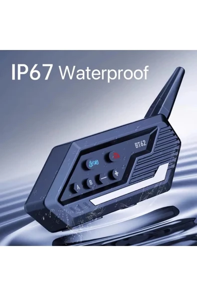 Bt62 Motosiklet Kask Kulaklığı Bluetooth Intercom 2 Intercom Bağlantılı ürün görseli