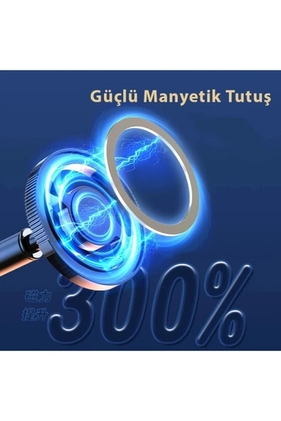 Litae Trend BFS Q38 Ayarlanabilir Yapışkanlı Manyetik Magsafe Araç Tutucu - Siyah - Resim 3