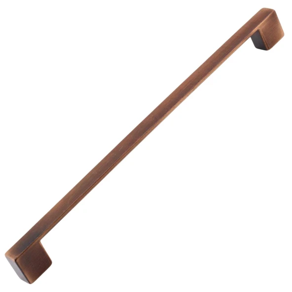 Mobilya Mutfak Çekmece Kapak Dolap Kulpu Kulbu Kulpları Kulp Metal 224 mm Eskitme Antik Bakır - Resim 5