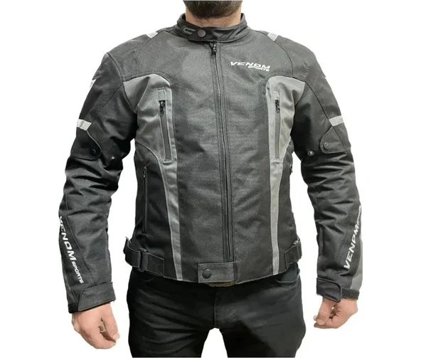 venom Ceket Aır Racıng Siyah-Gri