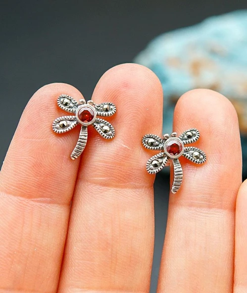 925 Ayar Gümüş Çocuk Küpesi skü00031 - Resim 2