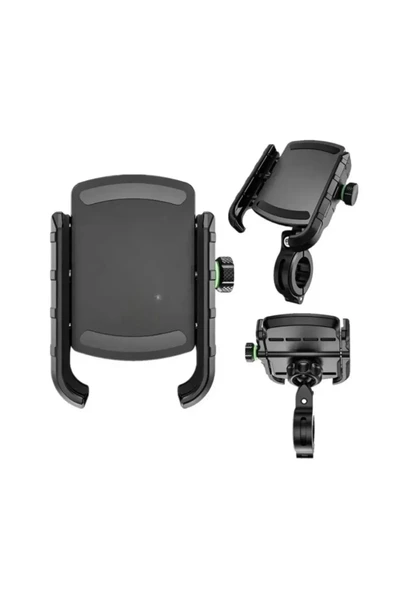 Motosiklet Gidon Ve Ayna Bağlantılı Motor Ve Bisiklet Uyumlu Telefon Tutucu 12-24w Hızlı Şarj - Resim 2