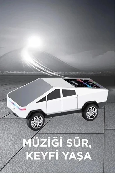 D68 Cyber Model Araba Tasarımlı Bluetooth Hoparlör 15w Güçlü Ses Rgb Led /tws/usb Beyaz - Resim 4