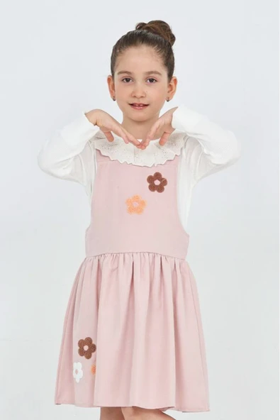 Kız Çocuk 2'li Elbise (Elbise+Badi Bluz) 12342 ürün görseli 1