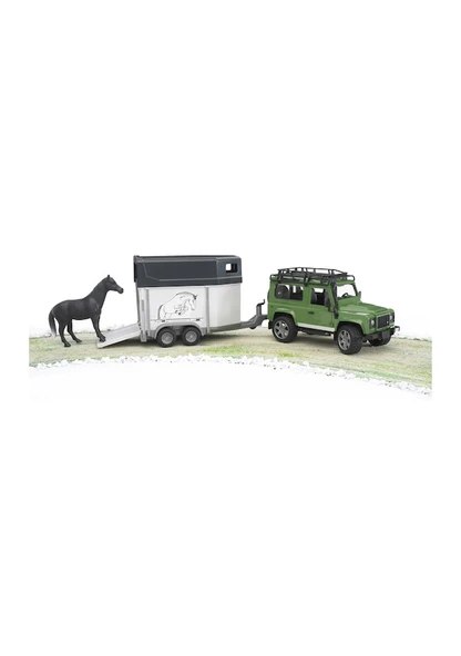 Bruder Land Rover Arazi Aracı & At Nakil Aracı 02592 Lisanslı Ürün - Resim 3