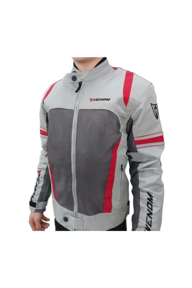 VENOM SPIN CEKET YAZLIK GRİ KIRMIZI