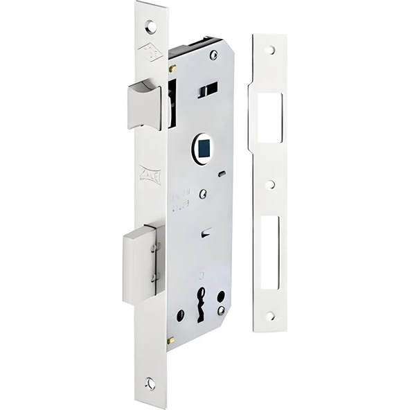 Köşeli 40 mm 1 Anahtarlı Oda İç Kapı Kilidi Dayanıklı Metal Gövde Ahşap Kapılar İçin Gömme Kilit - Resim 4