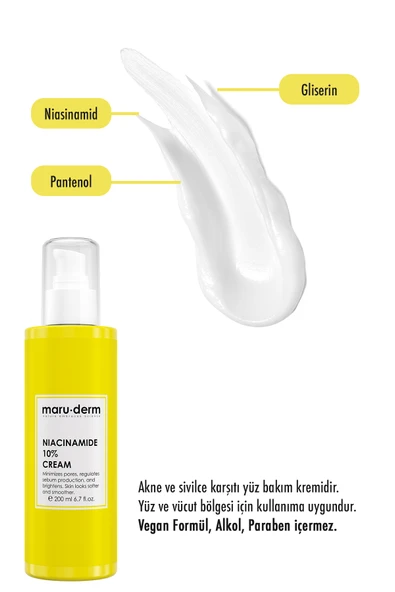 Maruderm Niacinamide %10 Leke Karşıtı Ve Gözenek Sıkılaştırıcı Krem 200 ml - 3