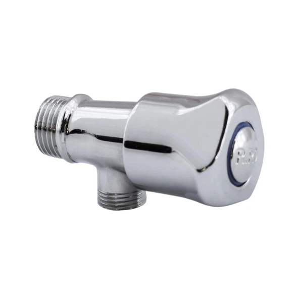 Taharet Musluğu Çevirmeli Döküm Metal Rezervuar Ara Musluk Wc Klozet Alafranga Flex Hortum Bağlantı - Resim 5