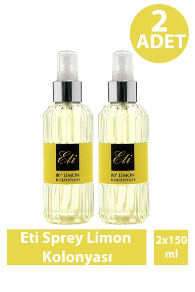 Eti Sprey Limon Kolonyası Pet 150 ml 2 Adet ürün görseli 1
