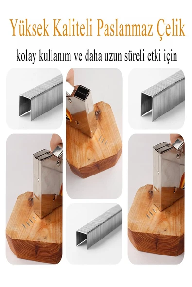 13/8 Zımba Teli 5000 li 1 Paket Delta 13-8 Zımba Tabancaları Patpat Otomatik Zımba Makinesi Çakma Teli - 3