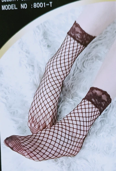 Vog Tüllü File Soket Çorap - Resim 2