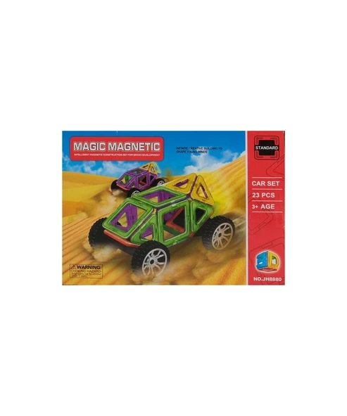 KZL Manyetik Lego 23 Parça Tekerlekli Araba ürün görseli 1