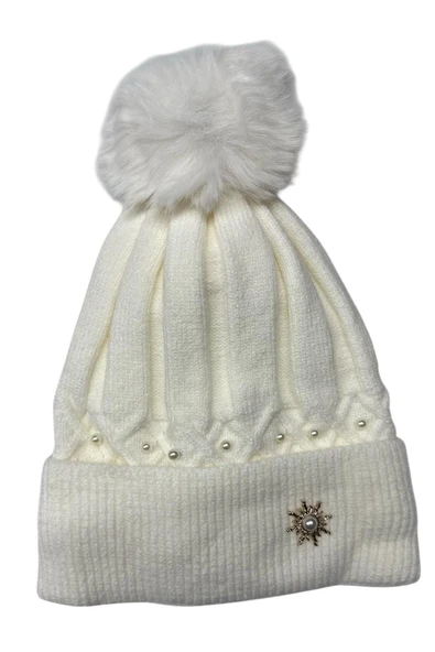 Suyutti Kadın Ponponlu Örme Bere - Resim 3