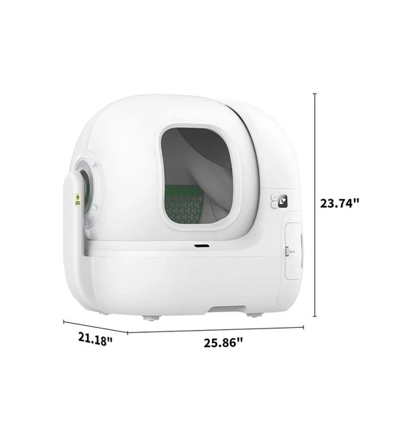 Petkit Purobot Max Pro Akıllı Kedi Tuvaleti Beyaz - 5
