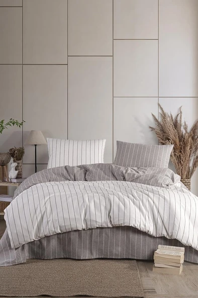 Efekt 4 Parça %100 Pamuk Çift Kişilik Nevresim Takımı Bej ürün görseli