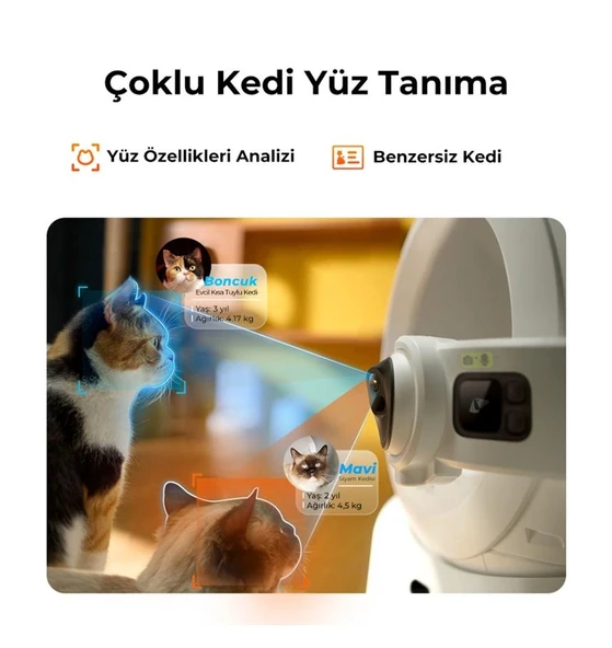 Petkit Purobot Ultra Akıllı Kedi Tuvaleti Beyaz - 6