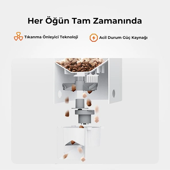 Petkit Yumshare Solo Kameralı Akıllı Mama Kabı Beyaz - Resim 4