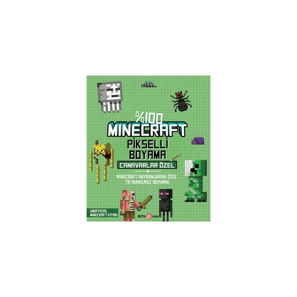 %100 Minecraft Pikselli Boyamalar Canavarlar Özel