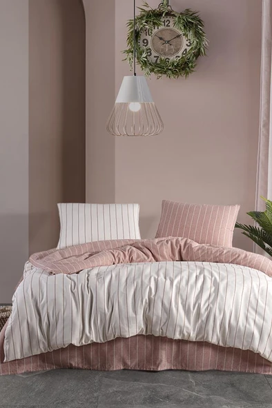 Efekt 4 Parça %100 Pamuk Çift Kişilik Nevresim Takımı Kiremit ürün görseli