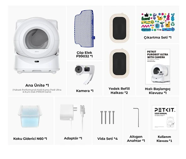 Petkit Purobot Ultra Akıllı Kedi Tuvaleti Beyaz - 5