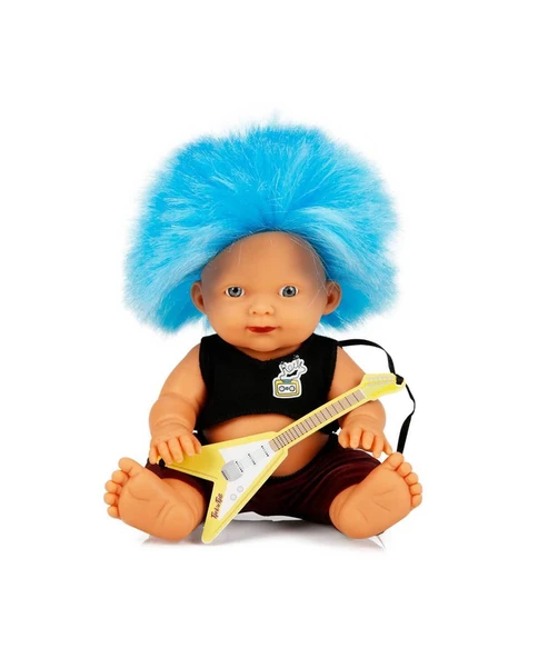 Punk Nil Bebek 23 cm 23495 Mavi Kirpi Saç ürün görseli 1