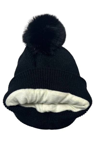 Suyutti Kadın Ponponlu Örme Bere - Resim 2