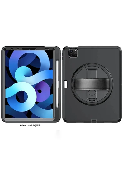Litae Trend BFS iPad Pro 11 (2018) Kılıf Hand Strap Tablet Kılıfı - Siyah - Resim 2