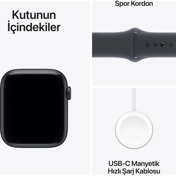 Apple Watch Se 3 Gps, 40 mm Gece yarısı Alüminyum kasa ve Gece yarısı Spor kordon - m/l - 8